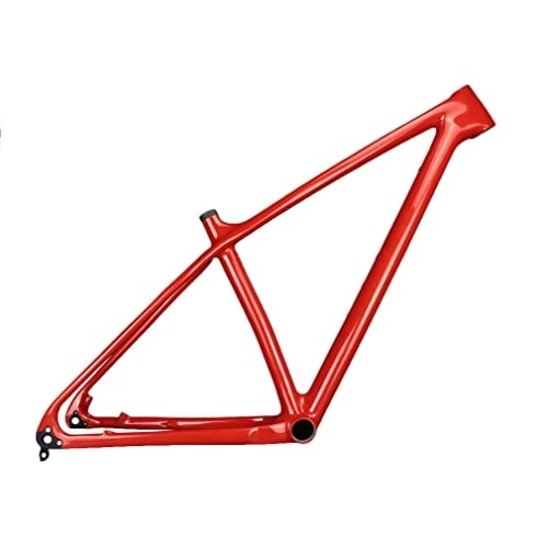 Mountainbike-Rahmen : HIMALO Carbon Hardtail Mountainbike Rahmen 27, 5er 29er Scheibenbremse MTB Rahmen 15'' 17'' 19'' Interner Führungsrahmen Steckachse 12x142mm (Color : Red, Size : 29 * 17'')
