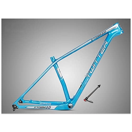 Mountainbike-Rahmen : HIMALO Carbon MTB Rahmen 27.5er 29er Mountainbike Rahmen 15'' / 17'' / 19'' XC Hardtail Rahmen Interne Führung Scheibenbremse Steckachse 12 * 142mm (Color : Blauw, Size : 29 * 19'')