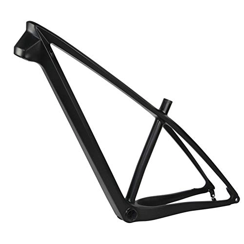 Mountainbike-Rahmen : HNXCBH Fahrradrahmen MTB Rahmen Mountain Bike Carbon Rahmen 142 * 12mm Thru Axle MTB Carbon-Rahmen Größe 15 / 17 Zoll (Color : Black, Size : 27.5er 17inch Glossy)