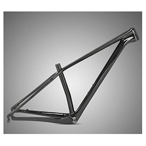 Mountainbike-Rahmen : YOJOLO Mountainbike Rahmen 27.5er 15.5 / 17 Zoll Ultraleichter MTB Kohlefaser Rahmen BB92 Schnellspanner 135mm Für 27.5ER Laufradsatz (Color : Gloss Black, Size : 27.5x17'')