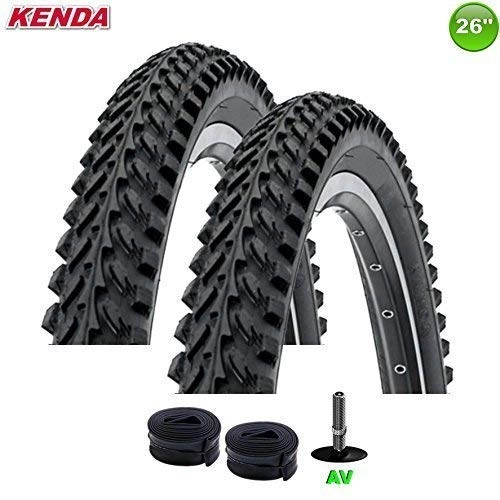 Mountainbike-Reifen : 2 x Kenda Fahrradreifen K-898 Fahrradmantel Decke - 50-559 (26 x 1.95) mit passenden AV Schluchen