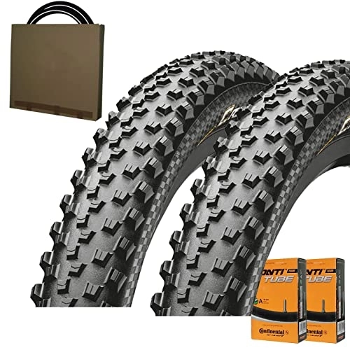 Mountainbike-Reifen : Continental Reifen MTB Cross King 27, 5x2.00 | 50-584 schwarz + SV Schlauch (Set 2 Stück)