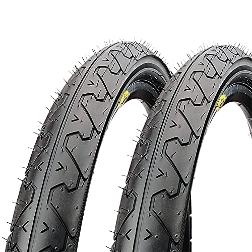 Mountainbike-Reifen : CyclingDeal - 26 Zoll x 5 cm Mountainbike Fahrrad Slick Wire Bead Reifen für MTB Hybrid Bike Blackwall - 2 Stück