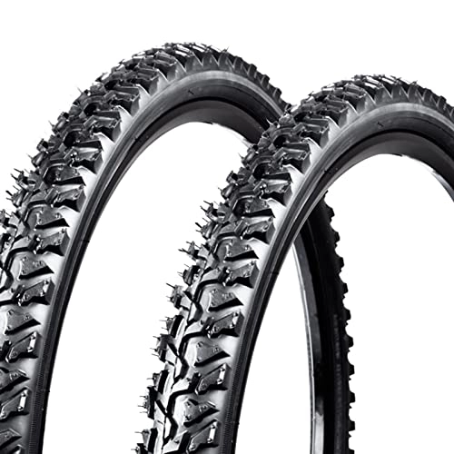 Mountainbike-Reifen : HMTE 24 / 26 x 1, 95 Fahrradreifen 26 x 2, 1 Fahrradreifen, 2er-Pack, langlebige Mountainbike-Teile, schwarz (Size : 26 * 1.95) (24 * 1.95)