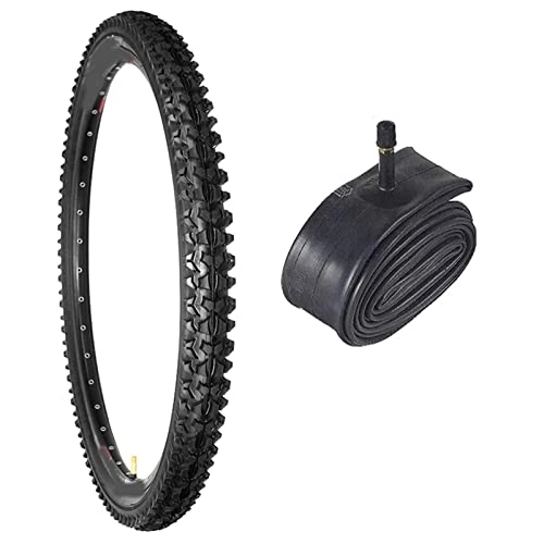Mountainbike-Reifen : HMTE 26-Zoll-Mountainbike-Reifen 26 * 2, 15 Fahrradreifen mit 48-mm-Schläuchen, 1 Stück, schwarz, für unwegsames Gelände