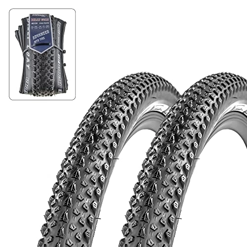 Mountainbike-Reifen : Obor 2 x Fahrradreifen-26 * 2.10 30TPI Faltbar Mountainbike-Reifen Schwarz