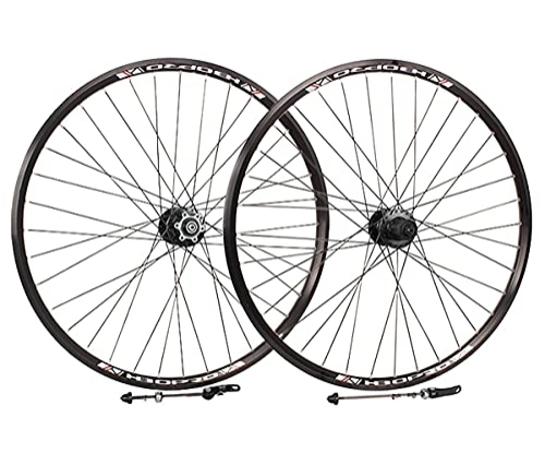 Mountainbike-Räder : Mountainbike-Laufradsatz für Scheibenbremsen 26'' / 27'' / 29'' / 700c Fahrradfelge MTB-Räder QR-Schnellspannnabe für 7 / 8 / 9 / 10-fach Kassette (Color : Black, Size : 700C)