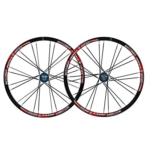Mountainbike-Räder : MTB Fahrrad Laufradsatz for 26 Zoll Doppelwandig Aluminiumlegierung Laufräder Scheibenbremse Mountainbike Schnellspanner 8-10 Geschwindigk (Color : C)