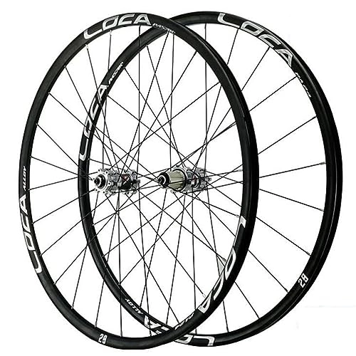 Mountainbike-Räder : MYKINY Mountainbike Laufräder, Aluminiumlegierung MTB Fahrrad 26 / 27, 5 / 29 Zoll Felgen Schnellspanner 24 Loch Fahrradnabe for 8 / 9 / 10 / 11 / 12-Gang-Kassette Wheels (Color : Silver, Size : 29inch)