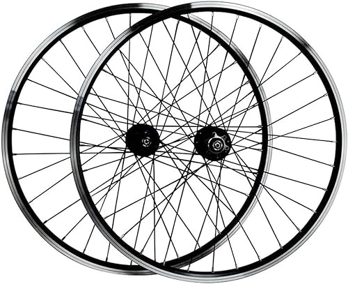 Mountainbike-Räder : ZECHAO 26-Zoll-MTB-Fahrrad-Laufradsatz, Doppelschicht-Alufelge, Mountainbike-Rad, abgedichtetes Lager, 7 / 8 / 9 / 10 / 11-fach Kassettennabe Wheelset (Color : Black, Size : 26INCH)