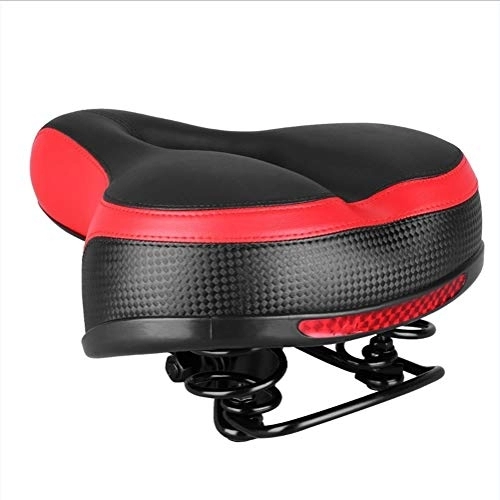 Mountainbike-Sitzes : DYQ Fahrradsitz Komfortable Fahrradsitz Fahrrad-Sattel-Sitz Stoßdämpfer Wasserdicht Reflective-Fahrrad-Sattel for Mountainbike (Color : Red)