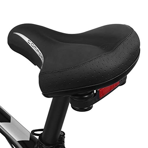 Mountainbike-Sitzes : JTRHD Wasserdichter Fahrradsattel Komfortabelste Fahrradsitz for Mountainbike und Outdoor-Bikes Komfortabel Weich Breit (Farbe : Black, Size : One Size)