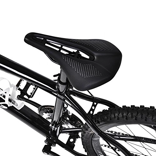 Mountainbike-Sitzes : Race Bike Sättel, Durable PU Leder Fahrrad Radfahren Sitzkissen Sattel für Mountain Road Bike Schwarz