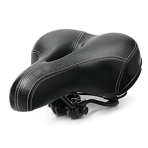 Mountainbike-Sitzes : XCHJY Fahrrad Radfahren Big Bum-Sattel-Sitz-Straße MTB Bike Breite Soft Pad Comfort Cushion (Color : Black)