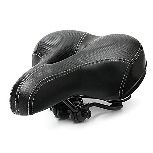 Mountainbike-Sitzes : XINGYA Fahrrad Radfahren Big Bum-Sattel-Sitz-Straße MTB Bike Breite Soft Pad Comfort Cushion (Color : Black)