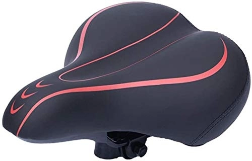 Mountainbike-Sitzes : ZCX Einfache Fahrradsattel Stoßdämpfung bequemer Fahrradsitz for Mann Frau männlich (Black red) Sättel