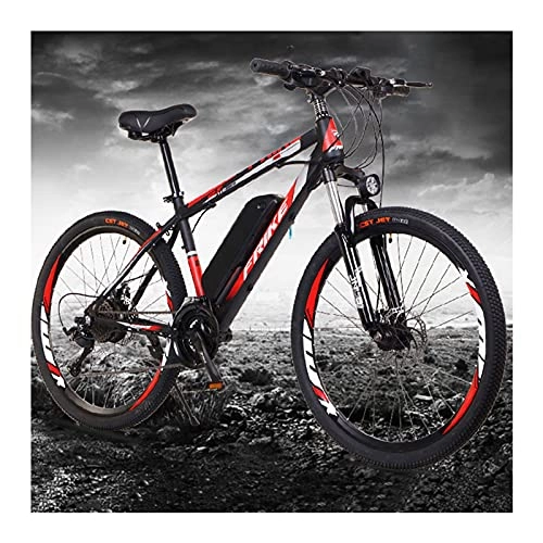 Elektrische Mountainbike : (schwarz + Rot) Elektrisches Fahrrad, Elektrisches Fahrrad, E-Fahrrad, Lithium-Batterie, 21-Gang, 36v, 8ah, Mountainbike, Fahrrad Elektrisch, DREI Fahrmodi, Um Fahrzeit Zu Genießen