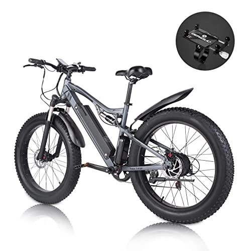 Elektrische Mountainbike : 26" Elektrofahrrad, MX03 E-Bike Mountainbike für Erwachsene mit herausnehmbarem 48V 17Ah-Akku, Shimano 7-Gang-Schaltung E-MTB (MX03)