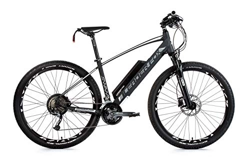 Elektrische Mountainbike : 27, 5 Zoll Alu Leader Fox E-Bike Elektro Fahrrad Mountain Bike 36V schwarz weiß RH 44cm