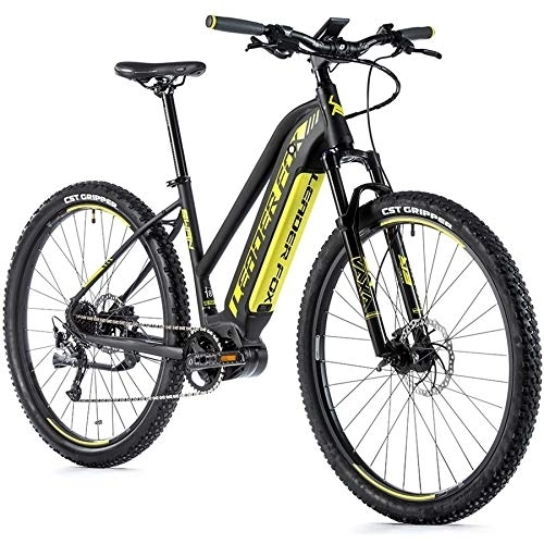 Elektrische Mountainbike : 29 Zoll Alu E-Bike Leaderfox SWAN Lady Pedelec MTB 2020 M300 80 Nm LG 630 Wh Schwarz Gelb RH 46cm