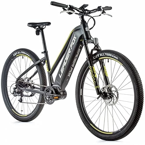 Elektrische Mountainbike : 29 Zoll Alu E-Bike Leaderfox SWAN Lady Pedelec MTB M300 80 Nm LG 540 Wh Schwarz Gelb RH 46cm