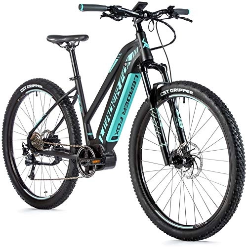 Elektrische Mountainbike : 29 Zoll E-Bike Leader Fox Awalon Lady Shimano 9 Gang M420 80Nm 17, 5Ah schwarz türkis Rh 46cm