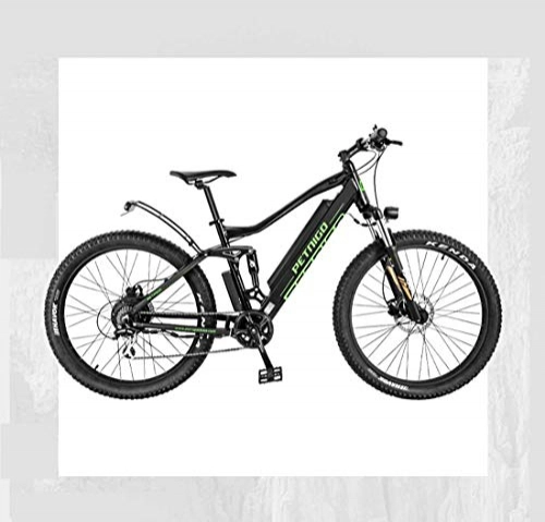 Elektrische Mountainbike : AISHFP Adult 27, 5 Inch Electric Mountain Bike, All-Terrain Suspension Aluminiumlegierung elektrisches Fahrrad 7 Geschwindigkeit, mit Multifunktions-LCD-Display, A, 80KM