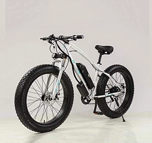 Elektrische Mountainbike : AISHFP Adult Mens Fat Tire Electric Mountain Bike, 48V Lithium-Batterie-elektrisches Fahrrad Schnee, 26 Zoll-Aluminiumlegierung Offroad E-Bikes, B