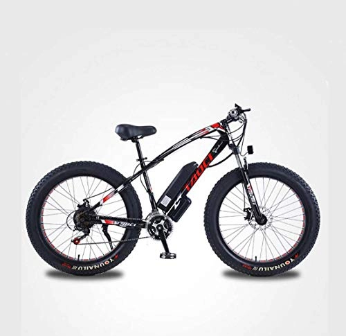 Elektrische Mountainbike : AISHFP Erwachsene 26inch Elektro Fat Tire Mountain Bike, 48V Lithium-Batterie-elektrisches Schnee Fahrrad, mit LCD-Anzeige / Anti-Diebstahl-Sperre / Werkzeug / Fender, B