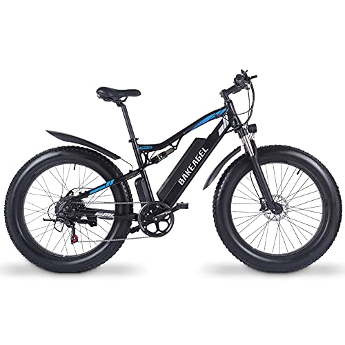 Elektrische Mountainbike : BAKEAGEL Elektro-Mountainbike 48V Fat Tire Mountainbike für Erwachsene mit XOD-Hydraulikbremssystem Vorne und Hinten, Abnehmbarer Lithium-Lonen-Akku