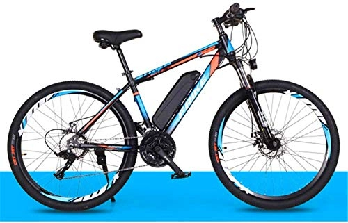 Elektrische Mountainbike : Electric Snow Bike, Electric Mountain Bike 26-Zoll mit abnehmbarem 36V 8Ah Lithium-Ionen-Akku drei Arbeitsmodi Tragfähigkeit 200 kg Lithium Battery Beach Cruiser für Erwachsene ( Color : Black Blue )