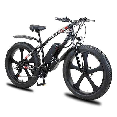 Elektrische Mountainbike : Elektrofahrrad für Erwachsene 28 Mph (45 km / H), 1000 W 48 V Lithium-Batterie Elektrisches Schneefahrrad 26 * 4, 0 Zoll Fat Tire Beach Ebike (Farbe : 48V 1000W 13AH)