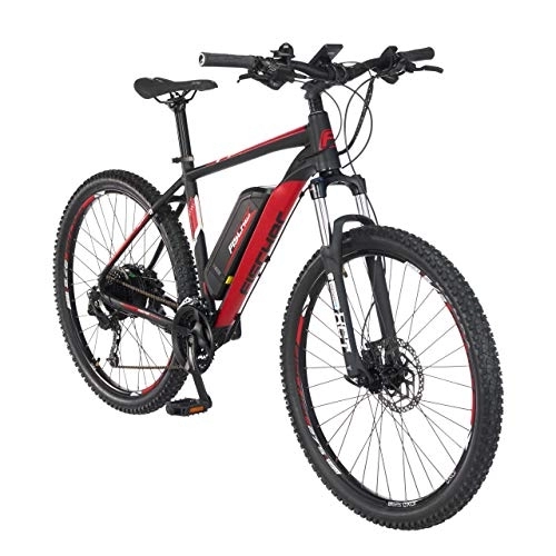 Elektrische Mountainbike : FISCHER E-Mountainbike EM 1726.1, E-Bike MTB, signalschwarz matt, 27, 5 Zoll, RH 48 cm, Hinterradmotor 45 Nm, 48 V Akku