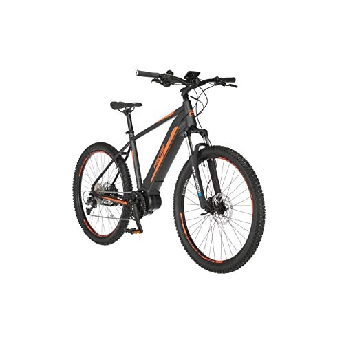 Elektrische Mountainbike : FISCHER E-Mountainbike MONTIS 4.0i, E-Bike MTB, schiefergrau matt, 27, 5 Zoll, RH 48 cm, Mittelmotor 50 Nm, 48 V / 418 Wh Akku im Rahmen