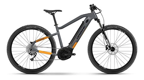 Elektrische Mountainbike : Haibike HardNine 4 Bosch Elektro Bike 2021 (M / 46cm, Cool Grey / Lava Matte)