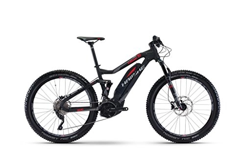 Elektrische Mountainbike : HAIBIKE SDURO FullSeven 7.0 500Wh 27.5R Elektro Fahrrad / Fullsuspension Mountain eBike 2017 (Schwarz / Rot / Titan matt, 44)