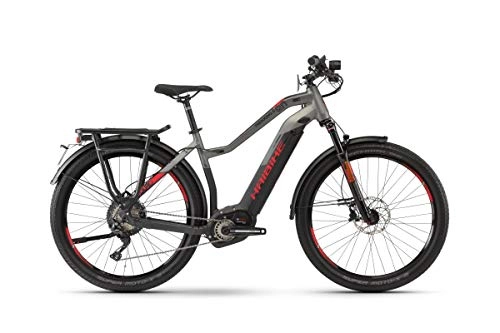 Elektrische Mountainbike : Haibike Sduro Trekking S 9.0 Damen Pedelec E-Bike Fahrrad grau / schwarz / rot 2019: Gre: M