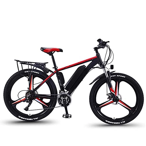 Elektrische Mountainbike : HMEI E Bikes Für Erwachsene Elektro 36V 500W Aluminiumlegierung Elektrofahrrad 26 Zoll Mountainbike Doppelscheibenbremse 21 Geschwindigkeit Elektrofahrrad (Farbe : Schwarz, Größe : Battery 15A)