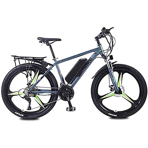Elektrische Mountainbike : LIMQ 26-Zoll-Mountain-Reisen Elektrisches Fahrrad 27 Geschwindigkeit Magnesium-Legierung Dual Disc Brakes Erwachsene Auen Off-Road Mountain Bike Removable Batteryload Kapazitt (150 Kg), 8AH