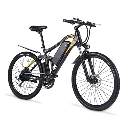 Elektrische Mountainbike : liu Elektrofahrrad 27, 5 Zoll Reifen 500W Mountainbike E-Bike Erwachsene Fahrrad 48V 17Ah Urban Bike (Farbe : M60 wtth Two Battery)