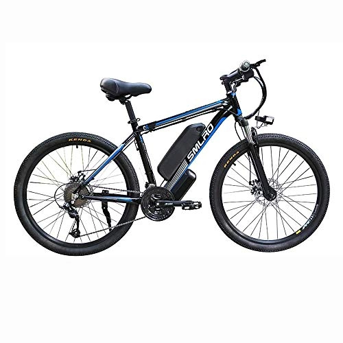Elektrische Mountainbike : LOSA 26 '' Electric Mountain Bike Removable großer Kapazitäts-Lithium-Ionen-Akku (48V 15AH 350W) / Elektro-Fahrrad 21 Speed ​​Gear DREI Arbeitsmodi, Black Blue