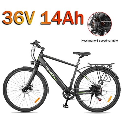 Elektrische Mountainbike : LYRWISHLY 26 '' Electric Mountain Bike Removable große Kapazitäts-Lithium-Ionen-Akku 36V 14Ah, elektrisches Fahrrad 26 Speed ​​Gear DREI Arbeitsmodi (Color : Black)
