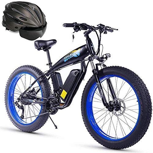 Elektrische Mountainbike : LZMXMYS Elektrisches Fahrrad, elektrisches Fahrrad elektrische Fahrrder for Erwachsene Elektro-Bike Fat Tire Electric Bike 26" 4.0, 350W Leistungsstarke Motor, 48V 15Ah Wechselakku und professionelle