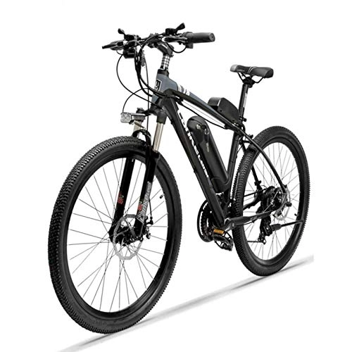 Elektrische Mountainbike : Mountain E-Bike fur Erwachsene, 26 Zoll E-Bike für Damen und Herren 250W 36V 10Ah kann Sich Bewegen Lithium-Ionen-Akku 21 Gang Schaltung Doppelt Scheibenbremsen, Schwarz