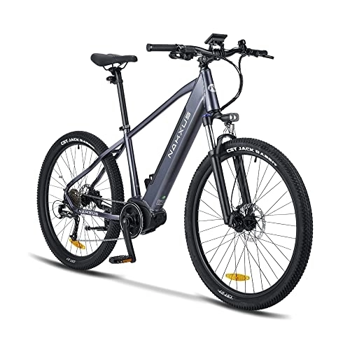 Elektrische Mountainbike : nakxus 27M202 E-Bike Elektrofahrrad 27.5" E-Fahrrad Mittelmotor Max. Reichweite bis zu 150km, Geländegängiges Mountainbike mit Shimano 9 Gängen, City E-Bike Herren Damen