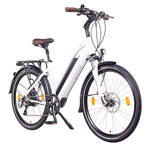 Elektrische Mountainbike : NCM Milano Plus Urban E-Trekking E-Bike 48V 16Ah 768Wh Weiß 26"