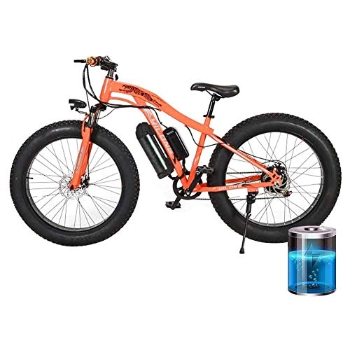 Elektrische Mountainbike : Qinmo Elektro-Fahrrad, 48V 250W Electric Mountain Bike, 26 * 4Inch Fat Tire Bikes 7 Geschwindigkeiten Ebikes for Erwachsene, Federgabel Dmpfungs-System vorne und hinten Doppelscheibenbremsen LED-Sche