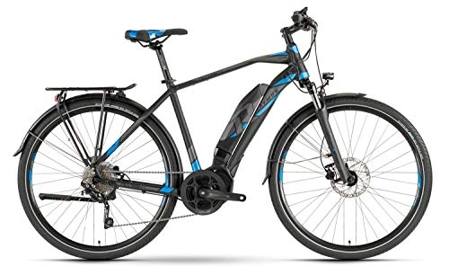 Elektrische Mountainbike : RAYMON E-Tourray 5.0 Pedelec E-Bike Trekking Fahrrad grau / blau 2019: Größe: 52cm