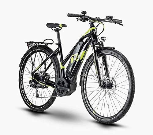 Elektrische Mountainbike : RAYMON Tourray E 4.0 Damen Pedelec E-Bike Trekking Fahrrad schwarz / grün 2020: Größe: 52 cm
