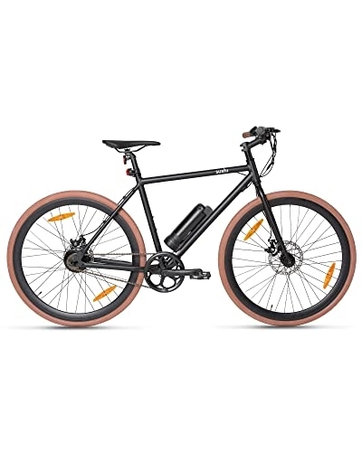 Elektrische Mountainbike : Sushi Bikes Maki+ M braun | City E-Bike | 75 km Reichweite | Herausnehmbarer Akku 9, 6 Ah | 24 V / 200 W Nabenmotor | Geringes Gewicht